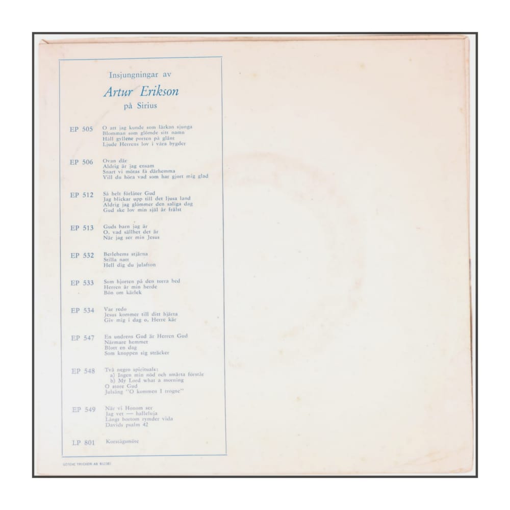 Artur Erikson: O, Store Gud