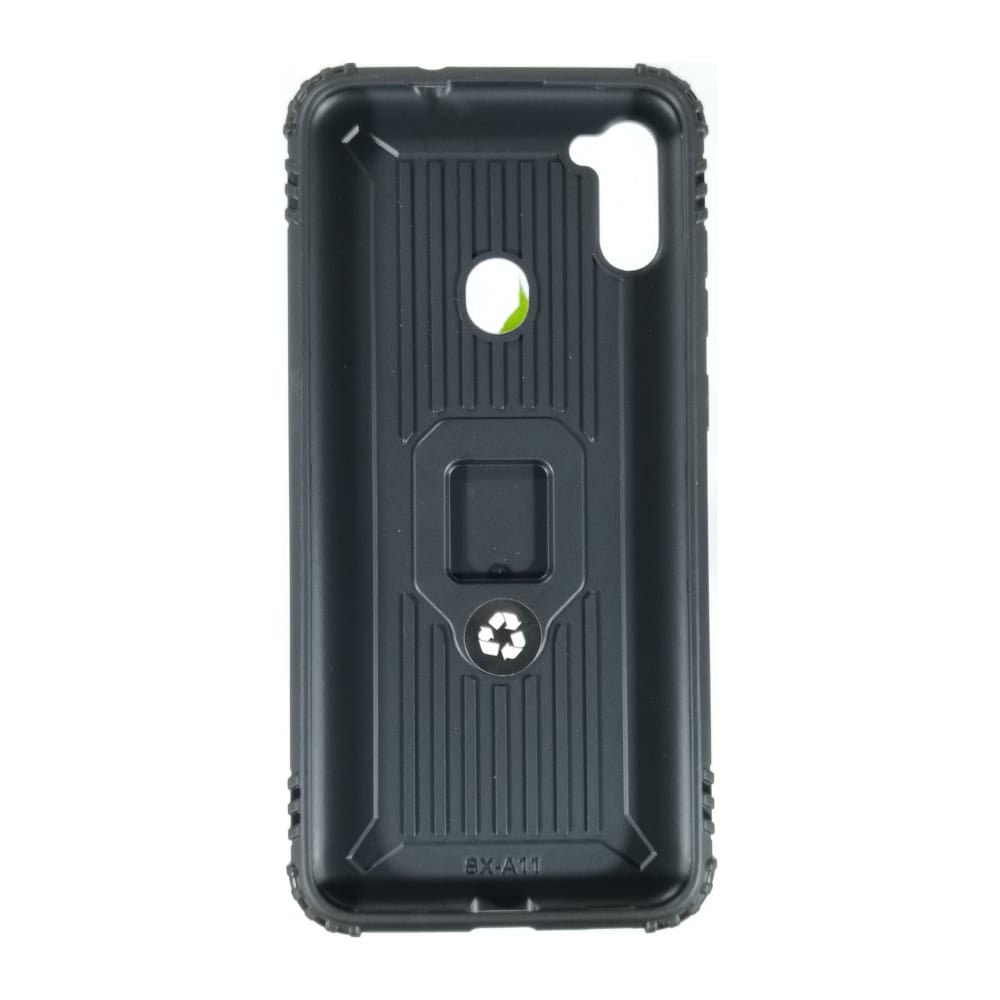 Samsung Galaxy A11/A115: Case (Black) Stand + Screen Protector