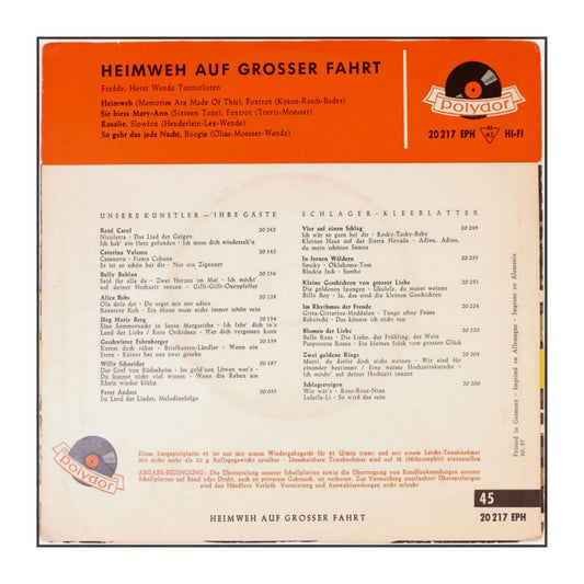 Freddy Quinn: Heimweh Auf Grosser Fahrt