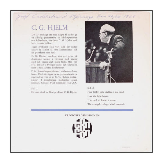 C.G.Hjelm: En Man Sänd Av Gud