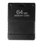 Playstation 2: Memory Card (64Mb) (Black)