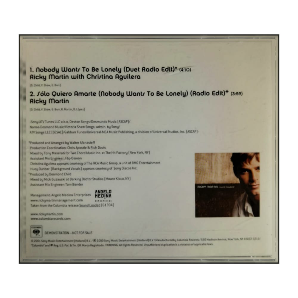 Ricky Martin & Christina Aguilera: Nobody Wants To Be Lonely