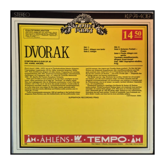 Antonín Dvořák: Symfoni Nr 6 D-Dur Op. 60