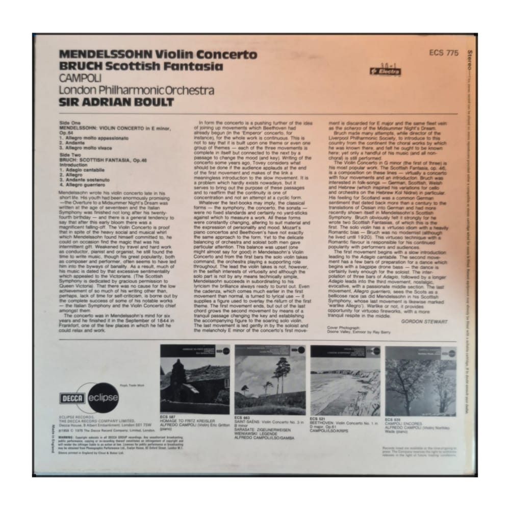 London Philharmonic Orchestra & Mendelssohn & Bruch