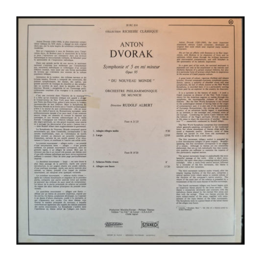 Anton Dvorak: Symphonie N°5 "Du Nouveau Monde