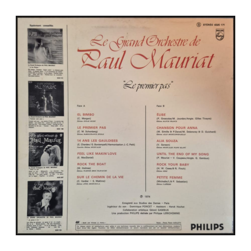Le Grand Orchestre De Paul Mauriat: Le Premier Pas