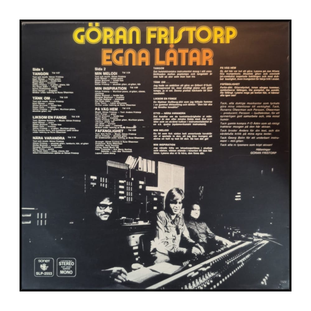Göran Fristorp: Egna Låtar