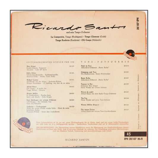 Ricardo Santos Und Sein Tanzorchester: La Cumparsita