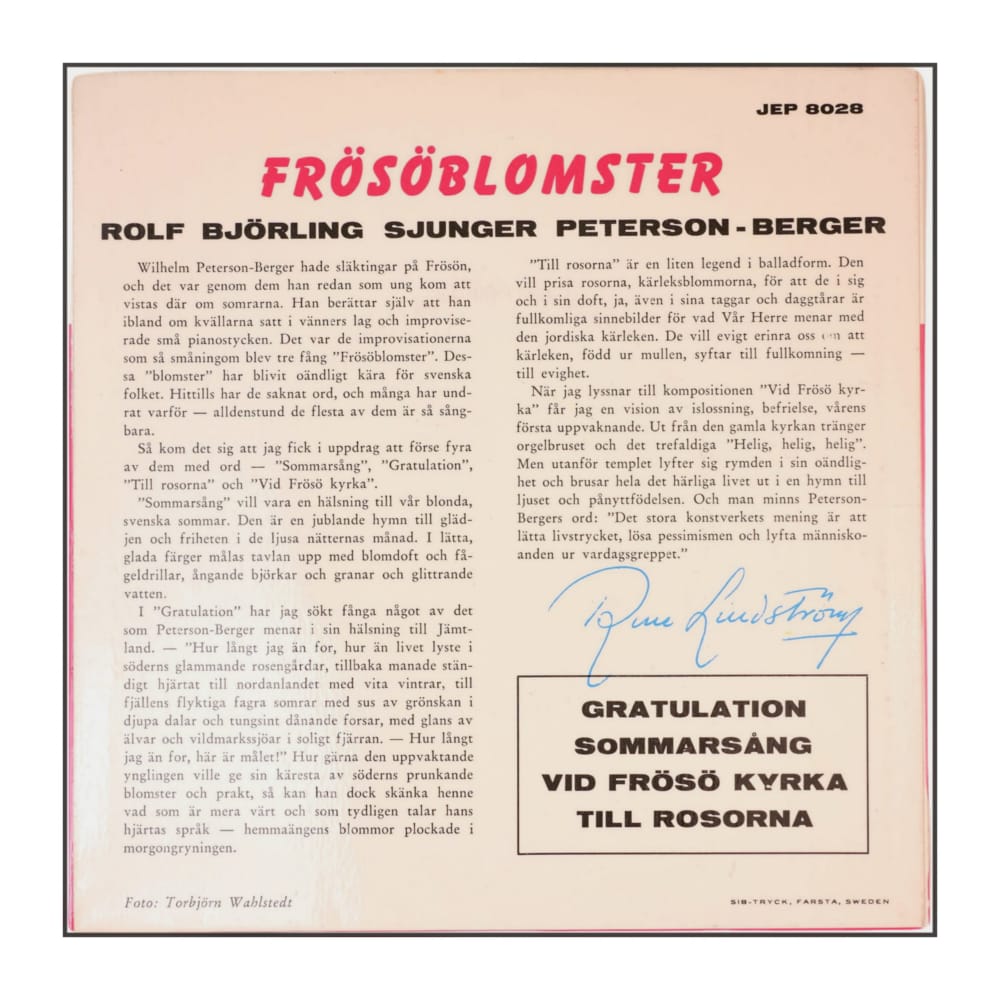 Rolf Björling: Frösöblomster