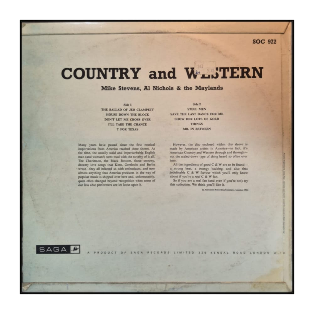 Mike Stevens & Al Nichols And The Maylands: Country & Western
