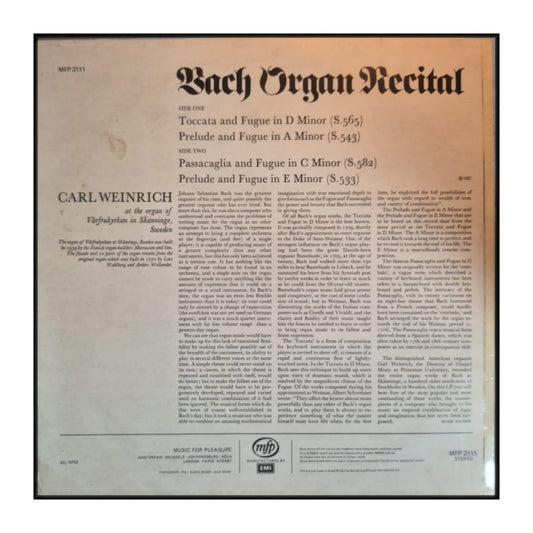 Carl Weinrich: Bach