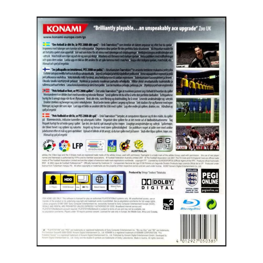 Pro Evolution Soccer 2008 | Pes 2008