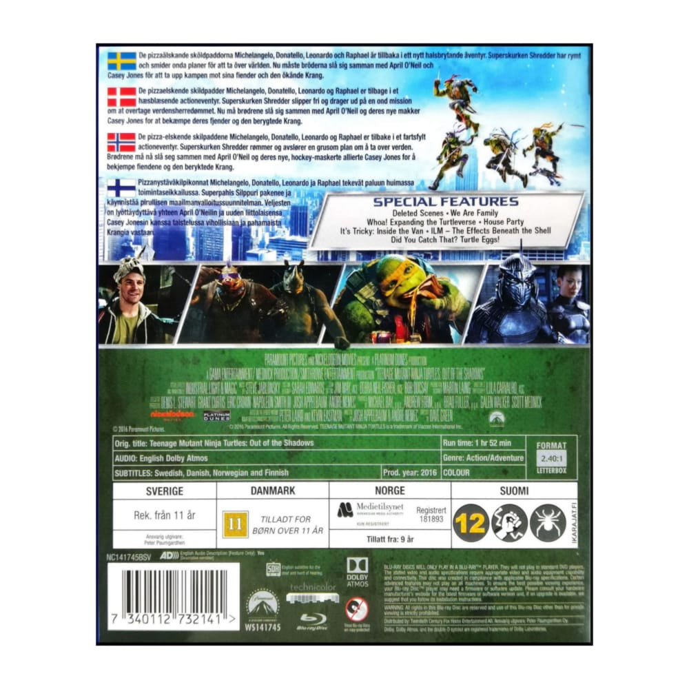 Teenage Mutant Ninja Turtles: Out Of Shadows