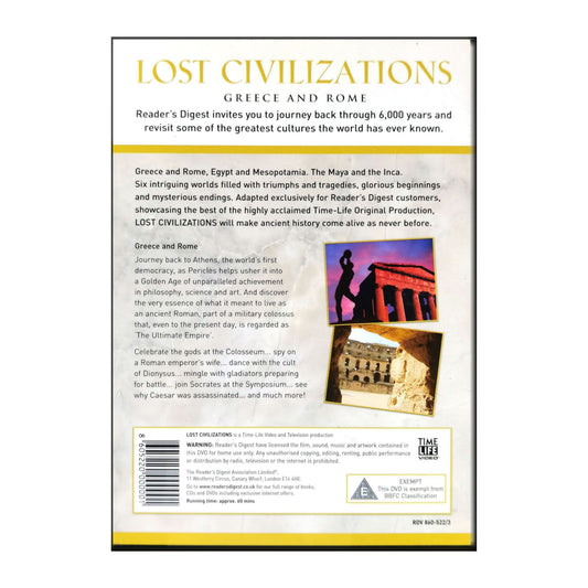 Lost Civilizations: Greece And Rome