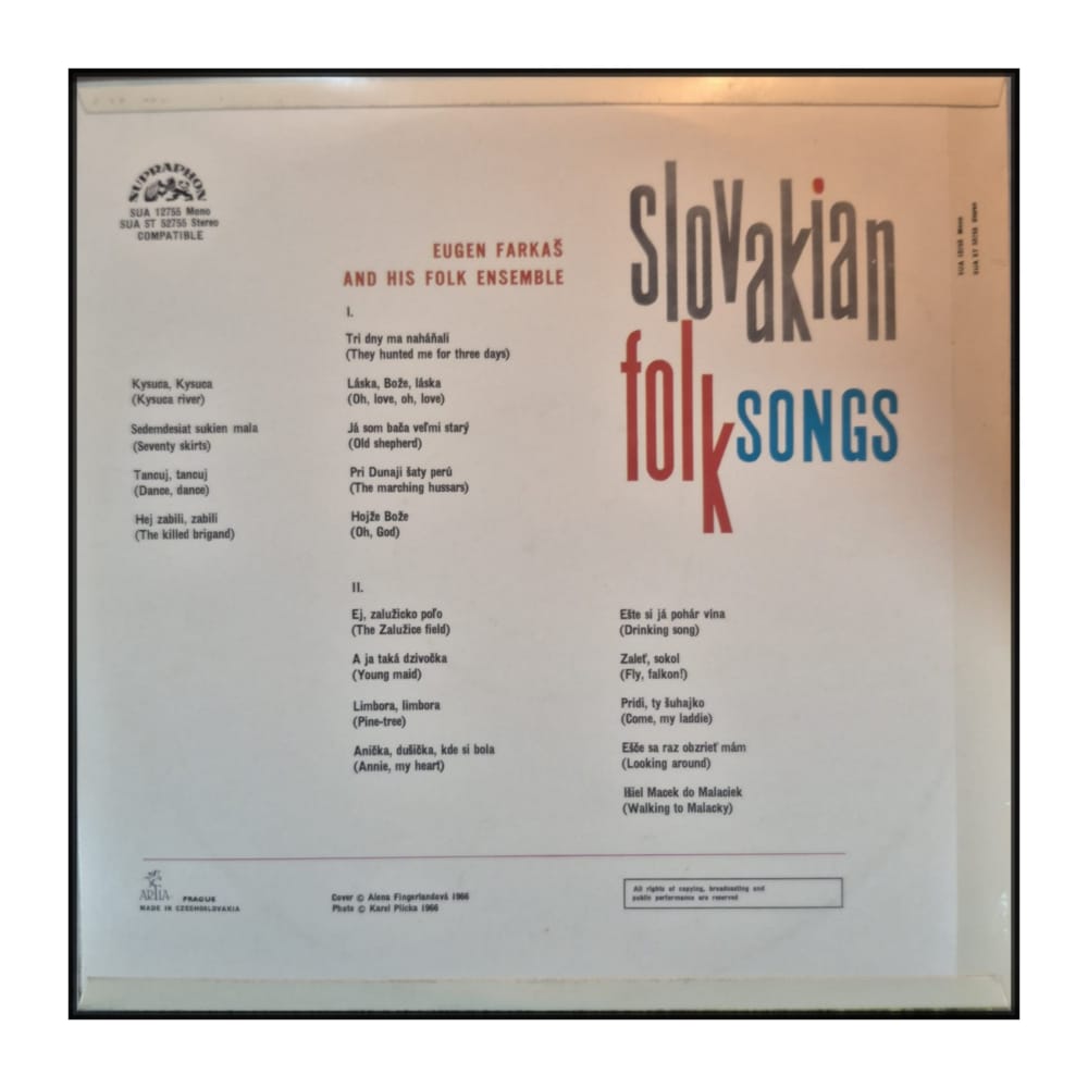 Eugen Farkaš And His Folk Ensemble: Slovakian Folk Songs