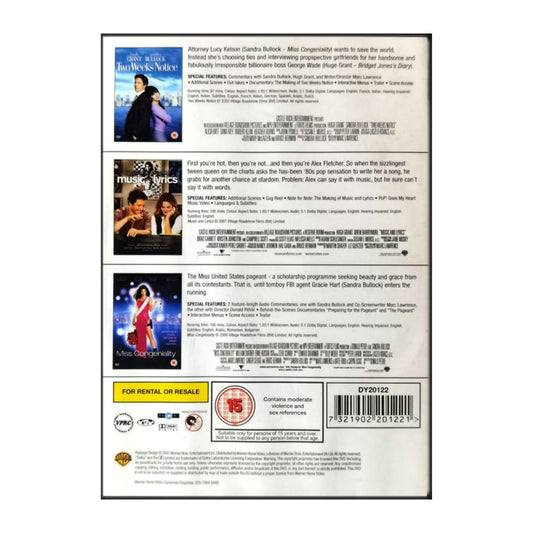 Two Weeks Notice + Music And Lyrics + Miss Congeniality