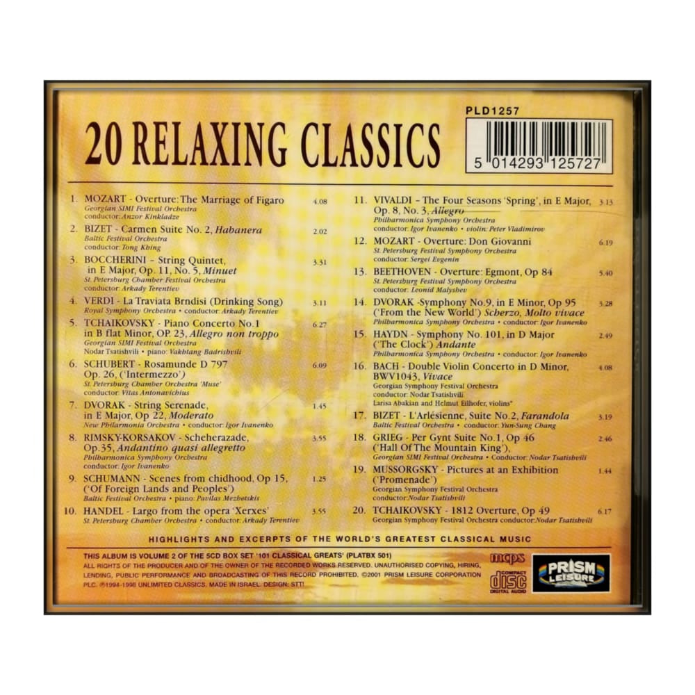 Classical Greats: 20 Relaxing Classics