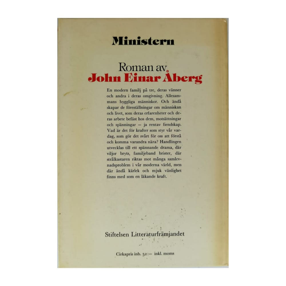 John Einar Åberg: Ministern