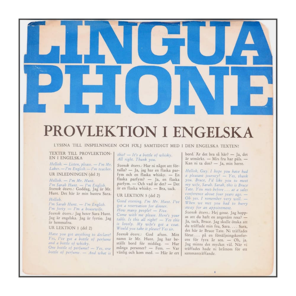 Linguaphone: Provlektion I Engelska