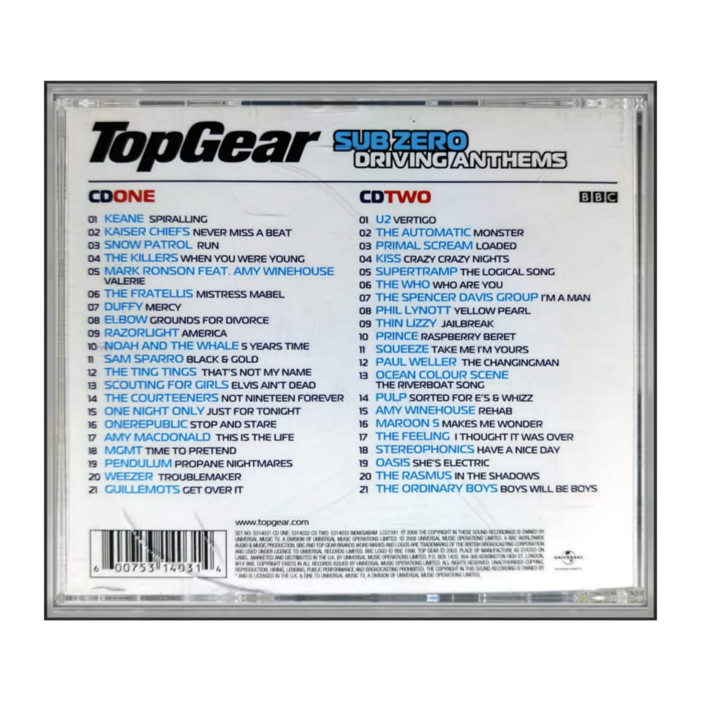 Top Gear: Sub Zero Driving Anthems