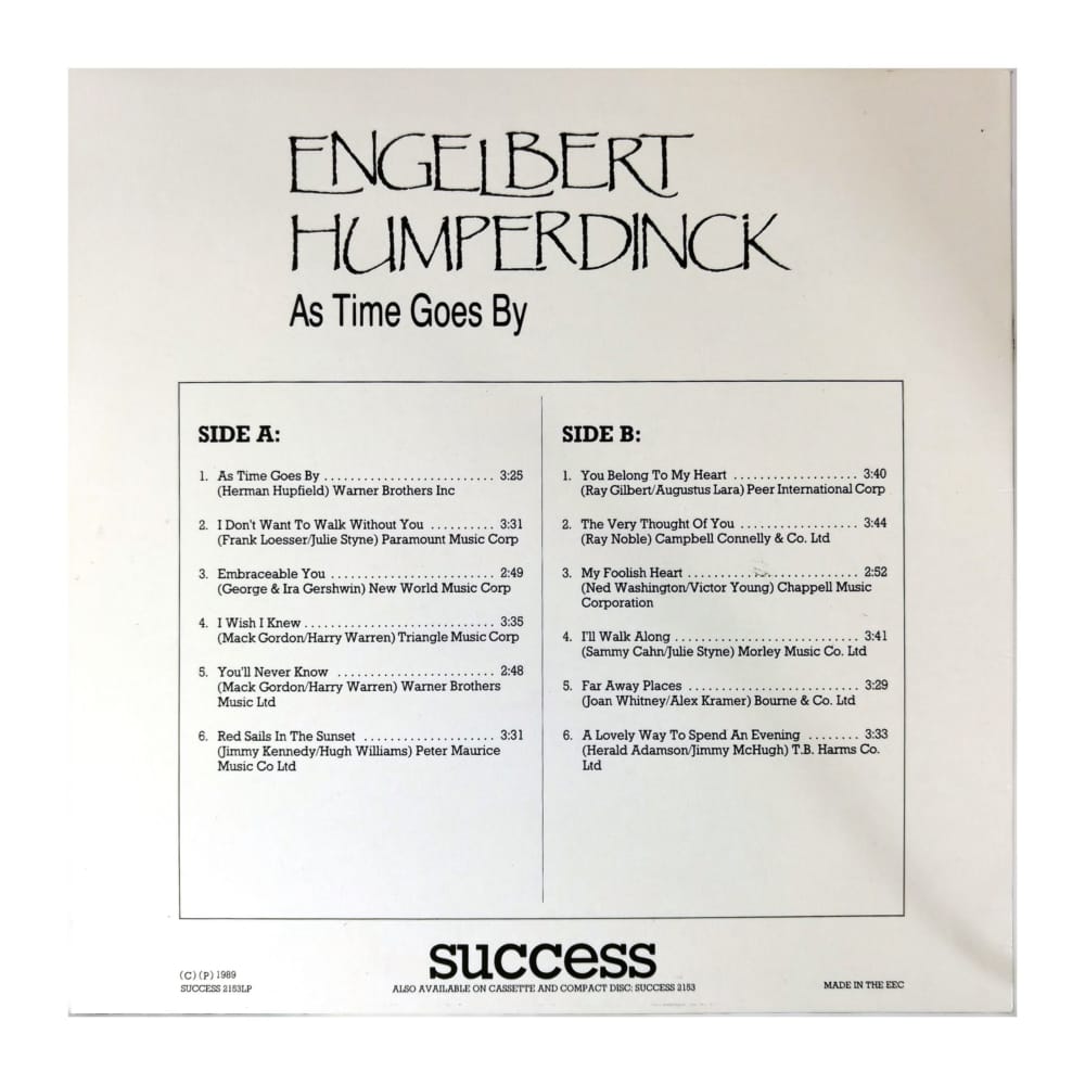 Engelbert Humperdinck: As Times Goes By