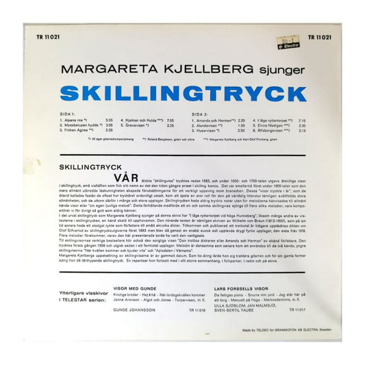 Margareta Kjellberg: Sjunger Skillingtryck