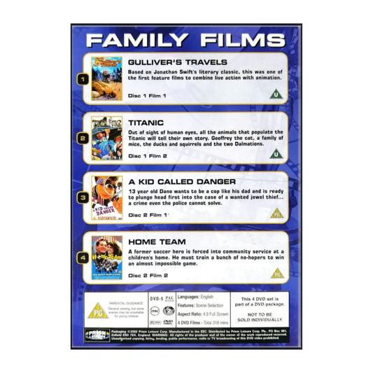 Gulliver'S Travels + Titanic + A Kid Called Danger + Home Team