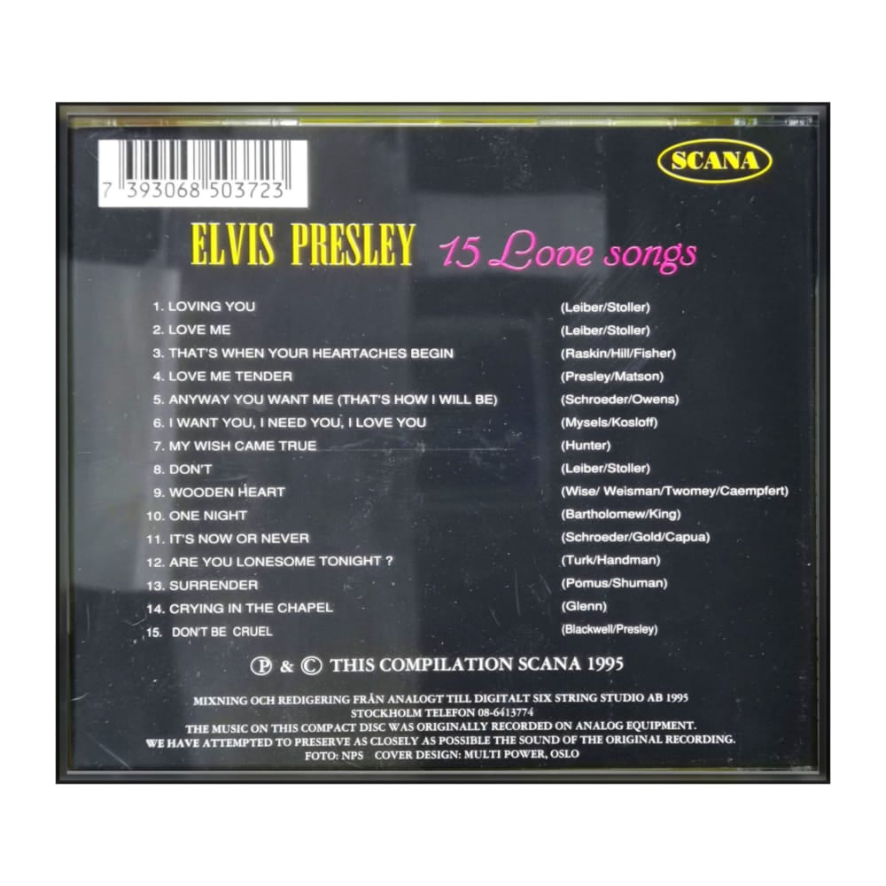 Elvis Presley: 15 Love Songs
