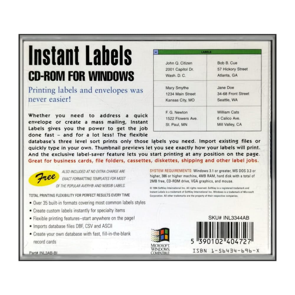 Instant Labels