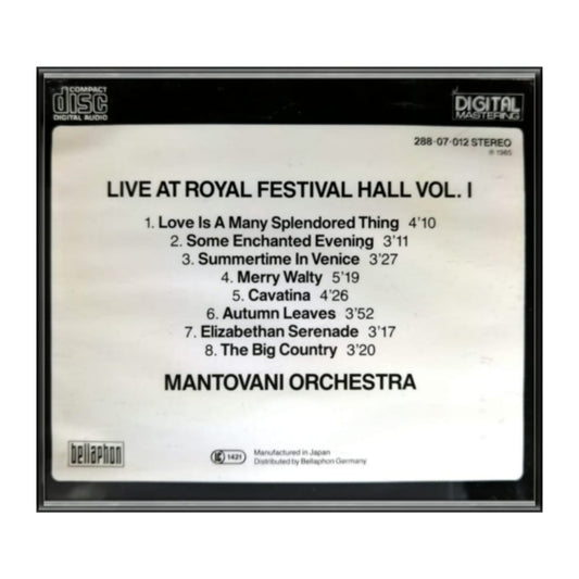 Mantovani Orchestra: Live At Royal Festival Hall 1