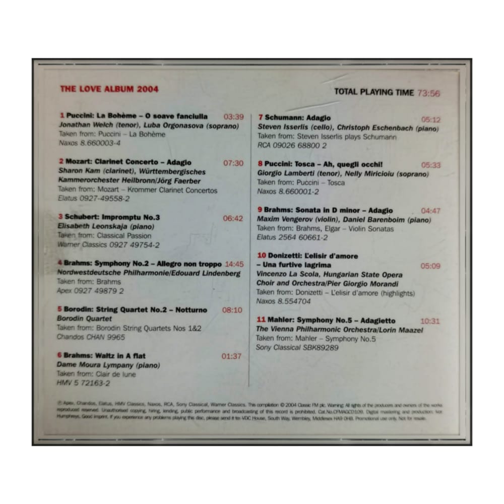 Classic Fm: The Love Album 2004