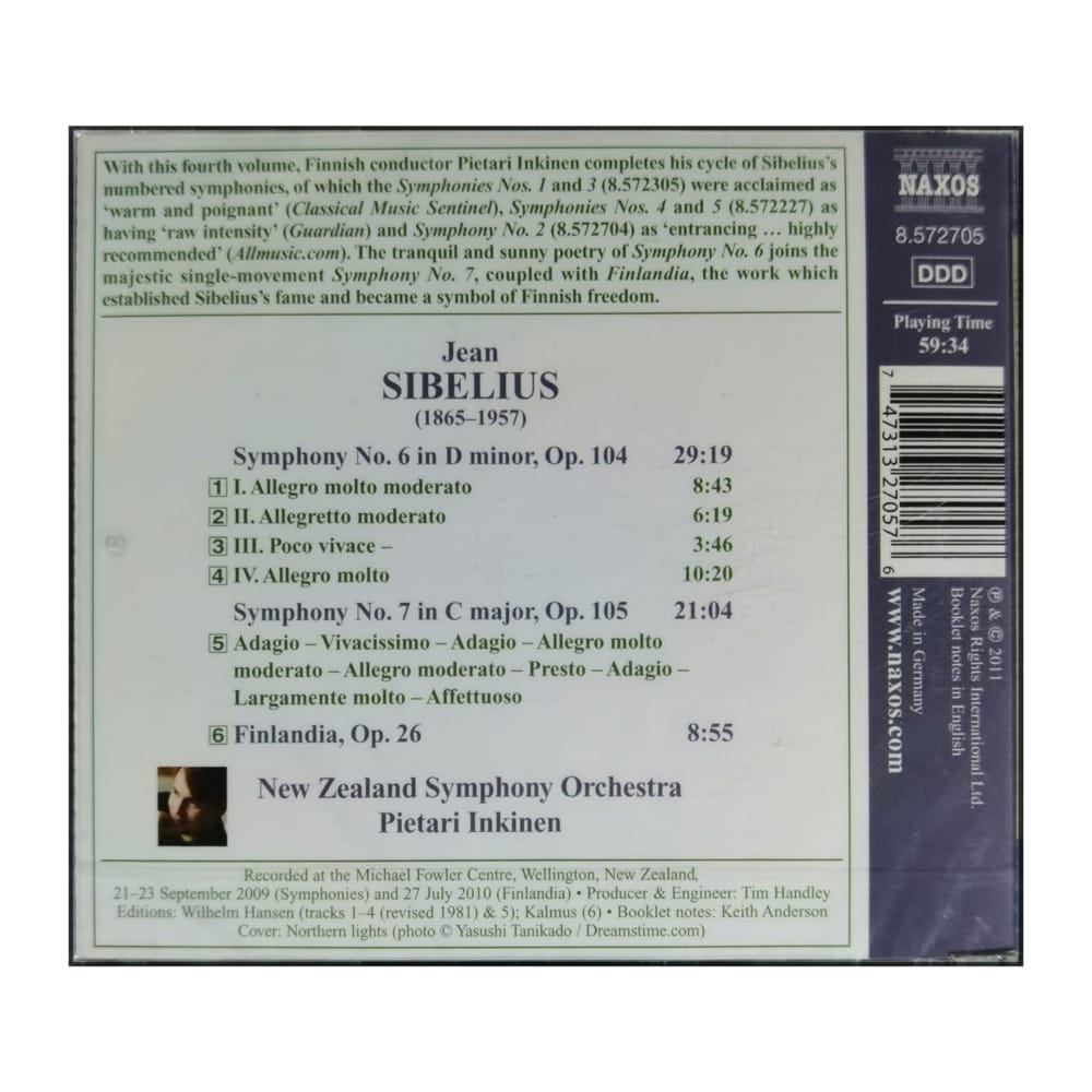 Pietari Inkinen & New Zealand Symphony Orchestra: Sibelius