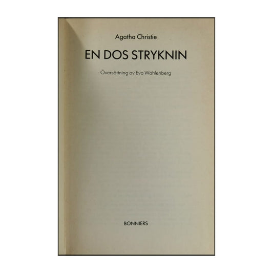 Agatha Christie: En Dos Stryknin