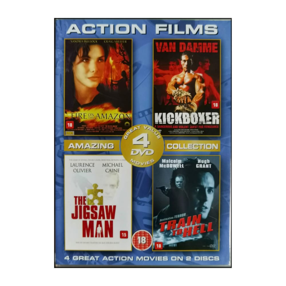 Kickboxer + Fire On The Amazon + Train To Hell + The Jigsaw Man