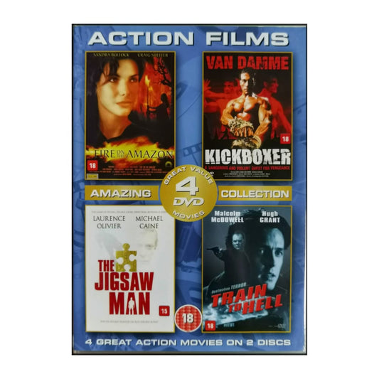 Kickboxer + Fire On The Amazon + Train To Hell + The Jigsaw Man