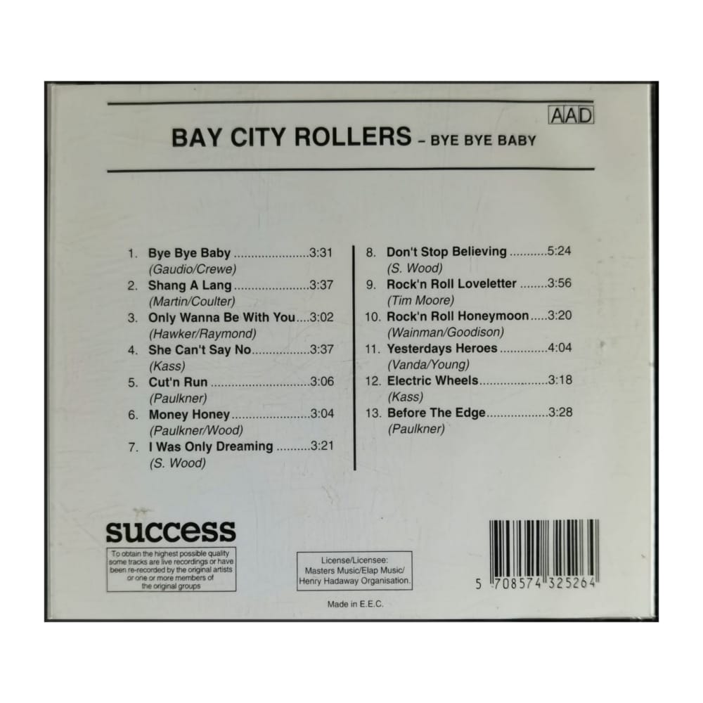 Bay City Rollers: Bye Bye Baby