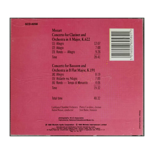 Wolfgang Amadeus Mozart: Concertos For Clarinet And Bassoon
