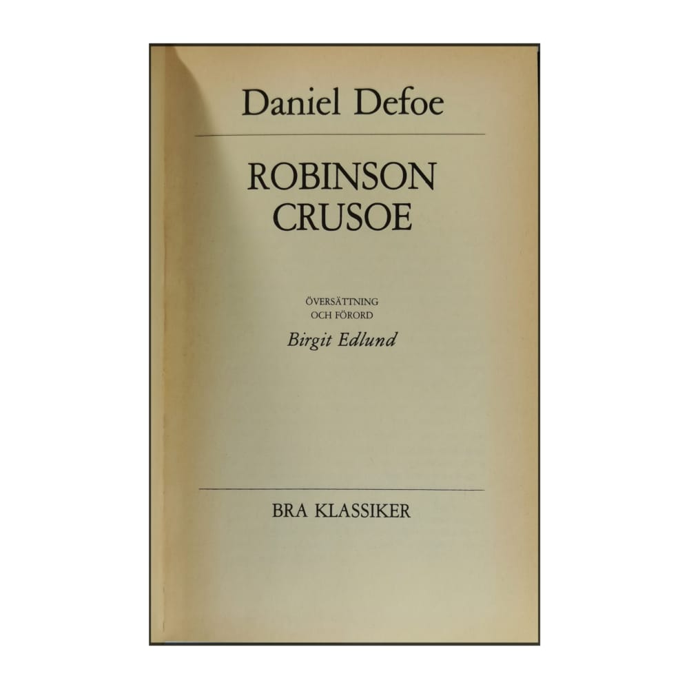 Daniel Defoe: Robinson Crusoe