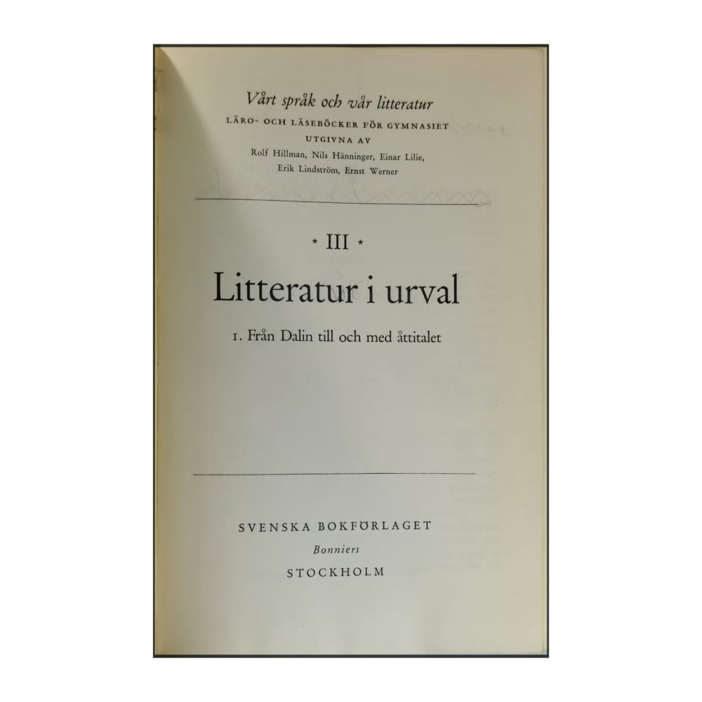 Vårt Språk Och Vår Litteratur 3:1
