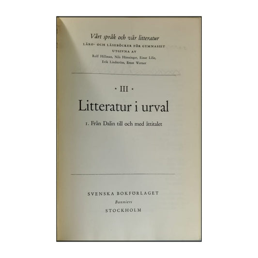 Vårt Språk Och Vår Litteratur 3:1