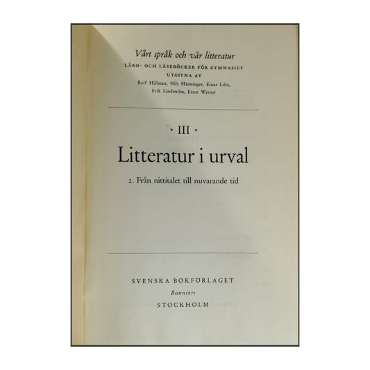 Vårt Språk Och Vår Litteratur 3:2