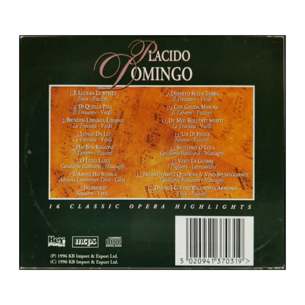 Placido Domingo: 16 Classic Opera Highlights