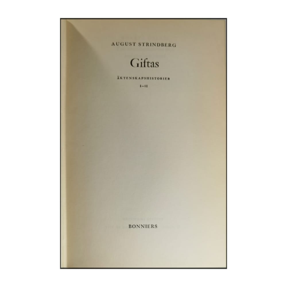 August Strindberg: Giftas
