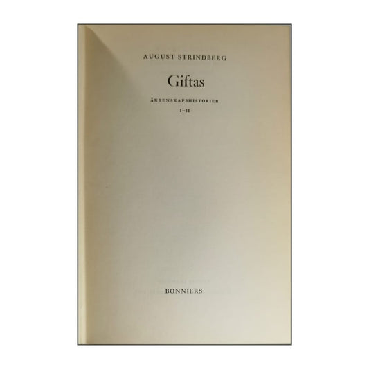 August Strindberg: Giftas