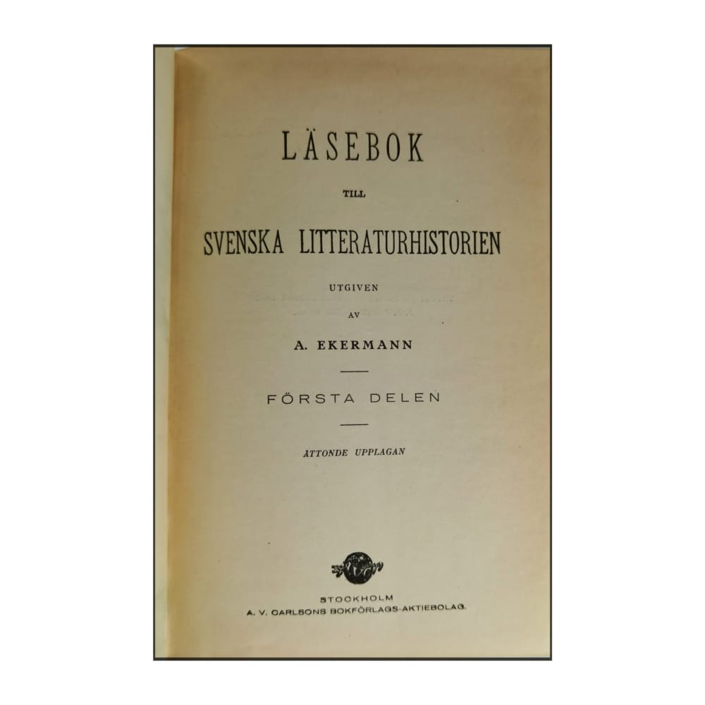 Läsbook Till Svenska Litteraturhistorien 1