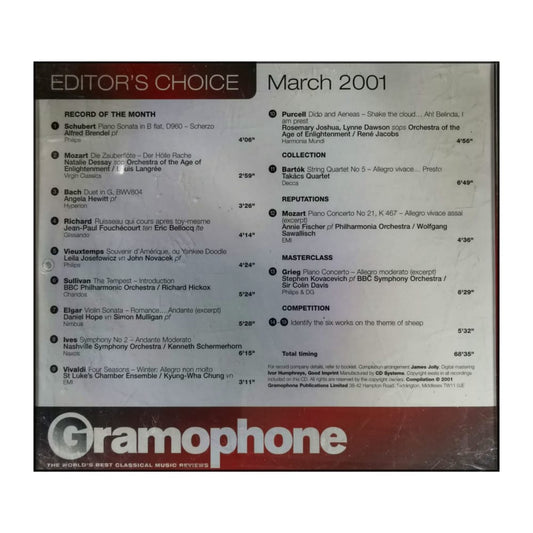 Gramophone: Editor'S Choice 2001-03
