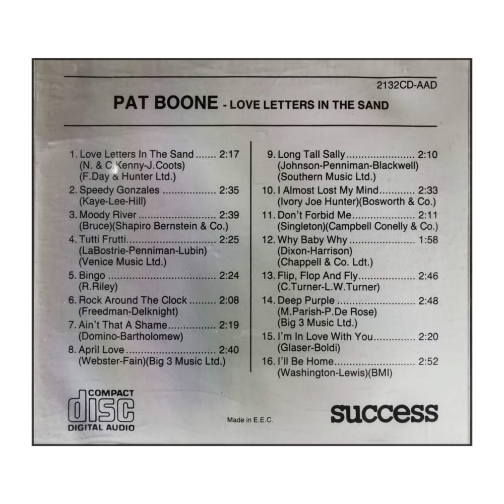 Pat Boone: Love Letters In The Sand