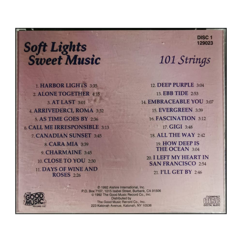 101 Strings: Soft Lights Sweet Music Disc-1