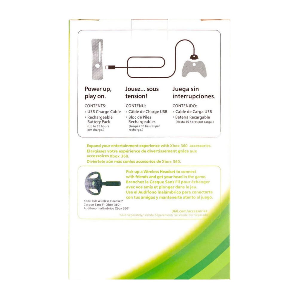 Xbox 360: Charge Kit (White)