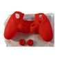Playstation 4: Controller Silicone + Thumb Grips (Red) Ps4